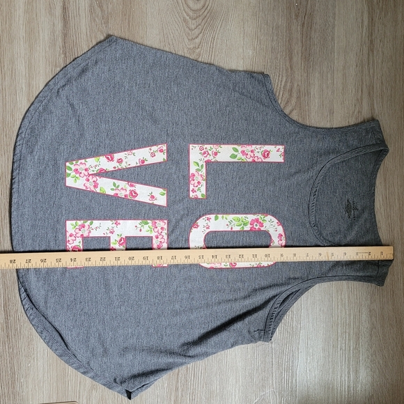 Love Floral Tank Top BOBBIE BROOKS Women's XL - Picture 5 of 6